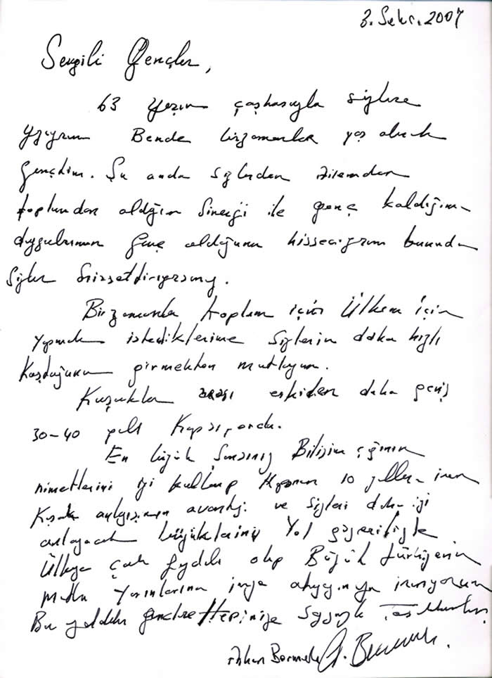 Ayhan Bermek Şeref Defteri