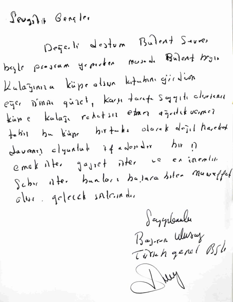 Başaran Ulusoy Şeref Defteri
