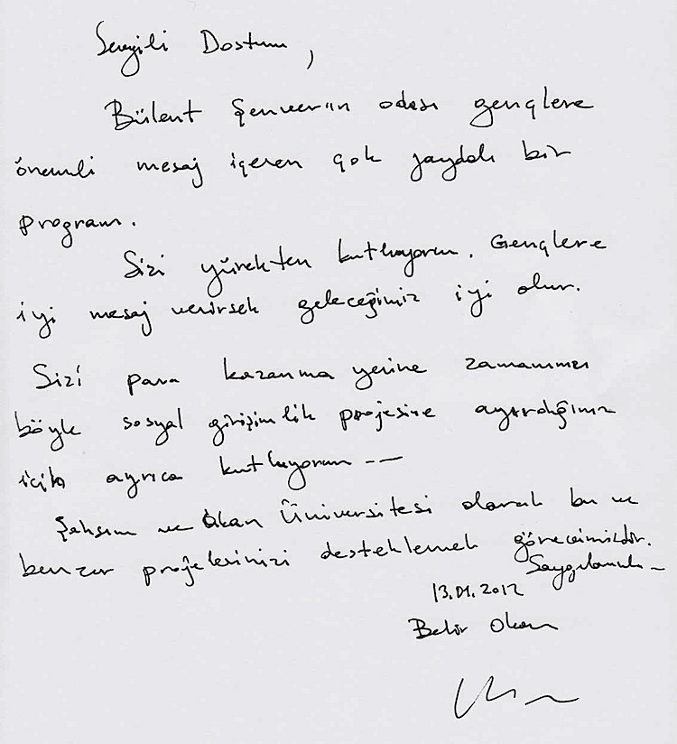 Bekir Okan Şeref Defteri