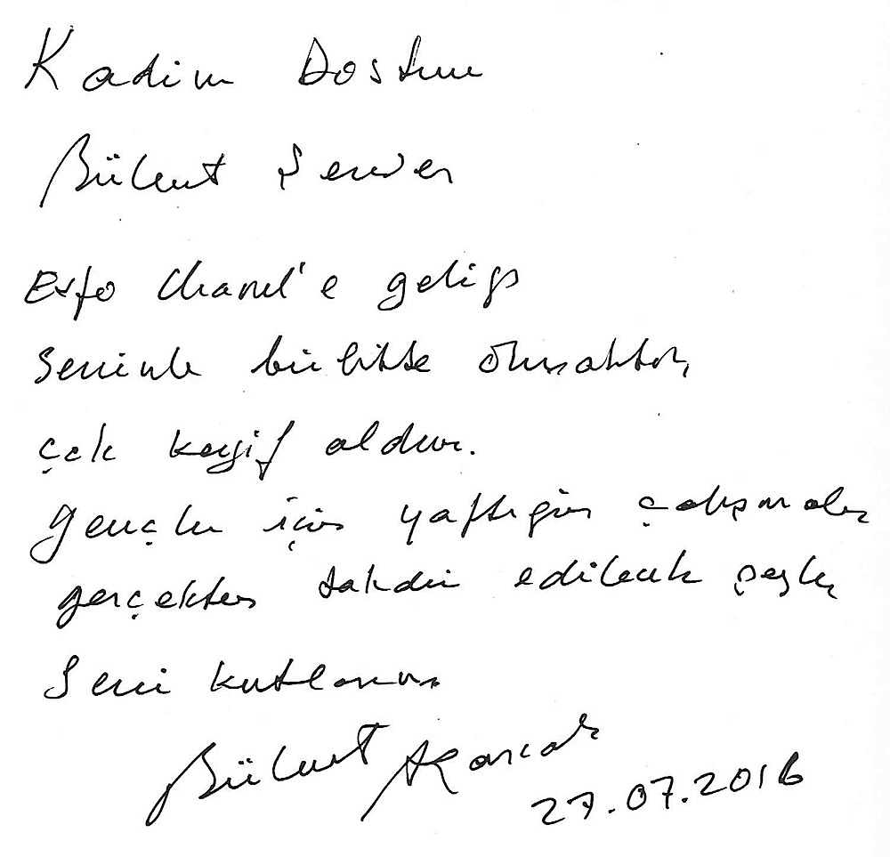 Bülent Akarcalı Şeref Defteri