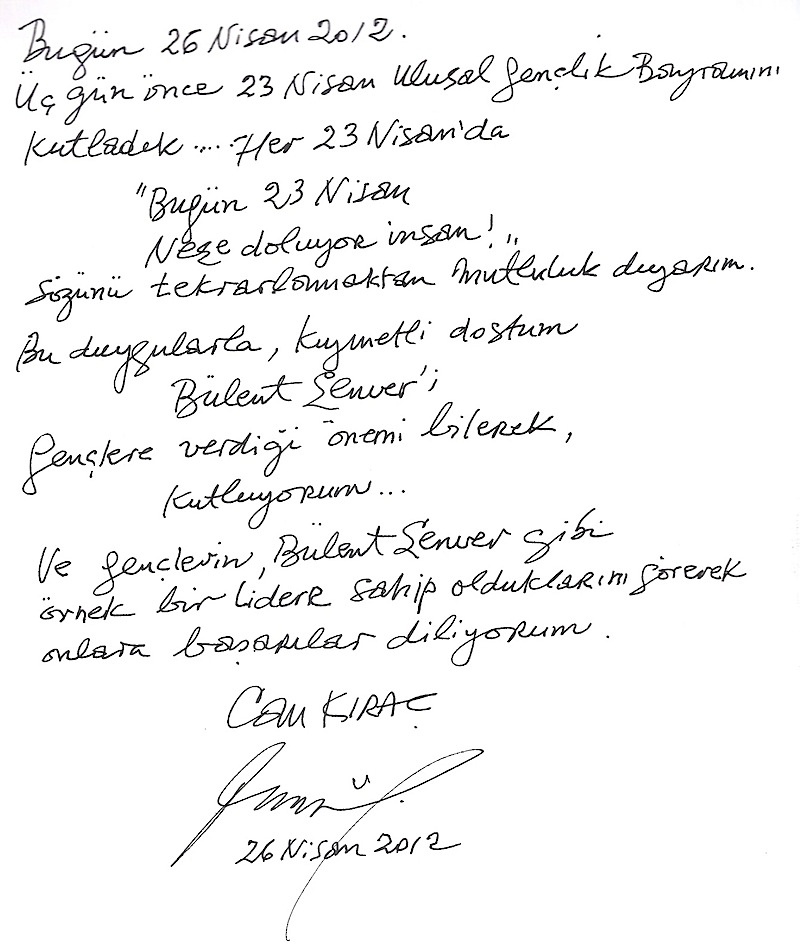 Can Kıraç Şeref Defteri