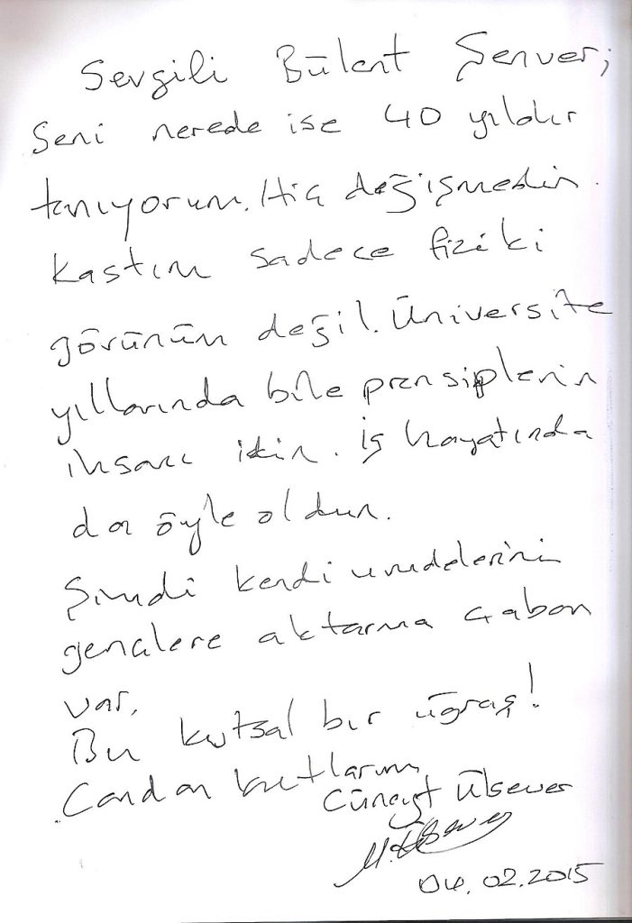 Cüneyt Ülsever Şeref Defteri