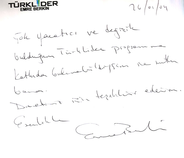 Emre Berkin Şeref Defteri