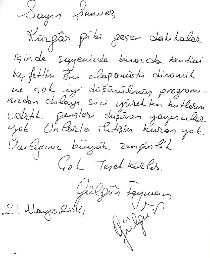 Gülgün Feyman Şeref Defteri