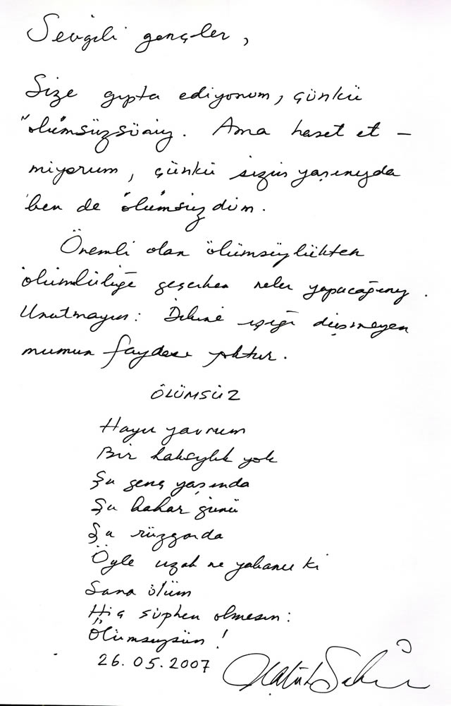 Haluk Şahin Şeref Defteri